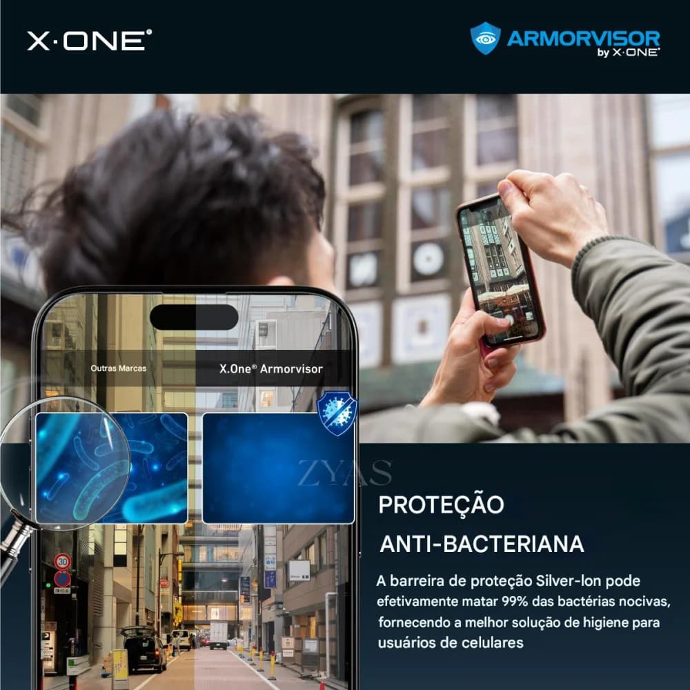 Película X-ONE Armorvisor Privacidade Para iPhone 17 Pro Max Anti-Luz Azul, 4ª Geração, com Garantia de Tela