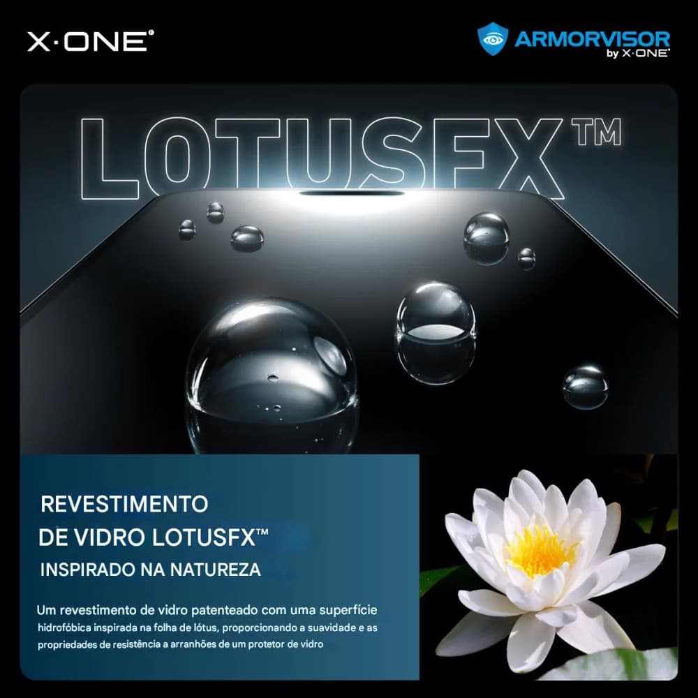 Película X-ONE Armorvisor Privacidade Para iPhone 17 Pro Max Anti-Luz Azul, 4ª Geração, com Garantia de Tela