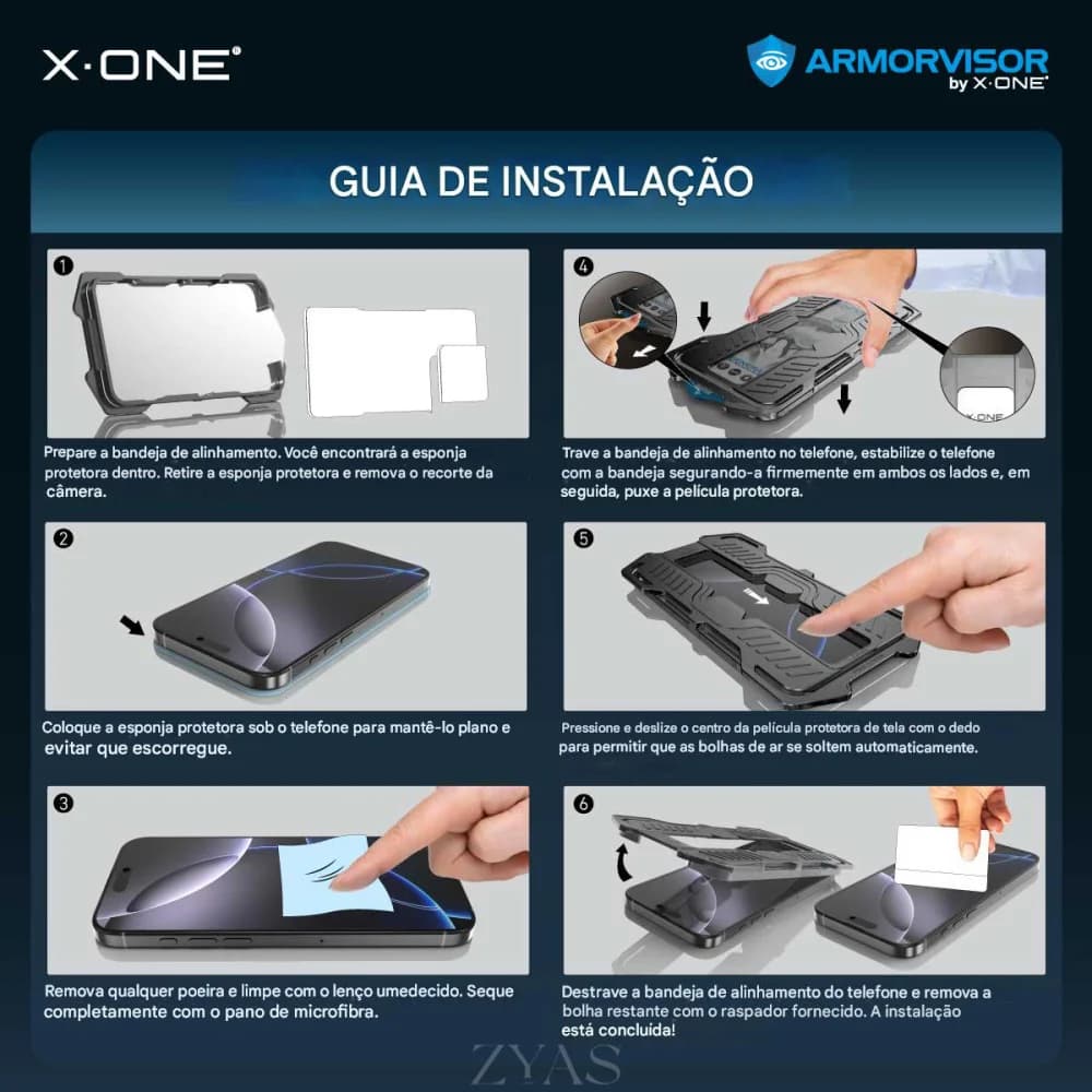 Película X-ONE Armorvisor Privacidade Para iPhone 17 Pro Max Anti-Luz Azul, 4ª Geração, com Garantia de Tela