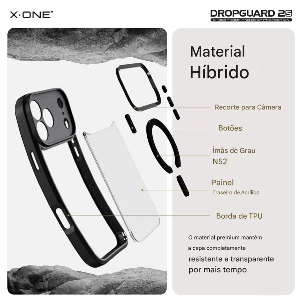 Capa Magsafe X-ONE Dropguard 2.0 Para iPhone 17 Pro Max