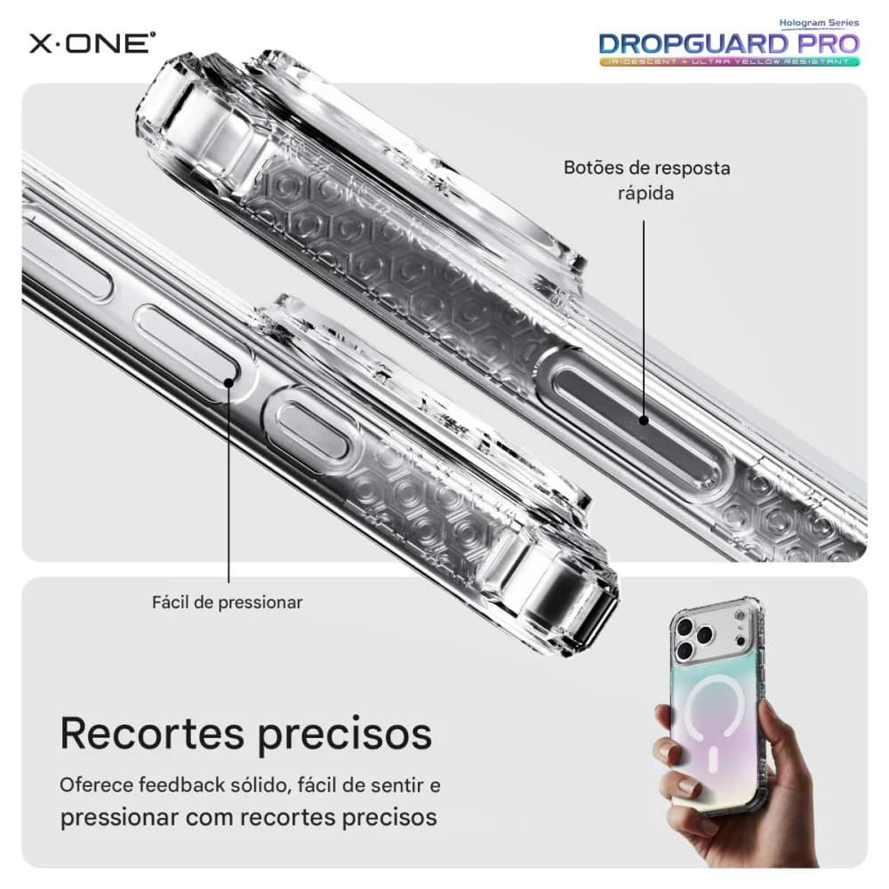 Capa X-ONE Dropguard Pro Holografica Para Iphone 17 Pro Max