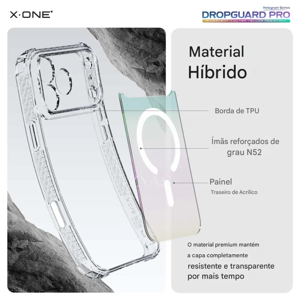 Capa X-ONE Dropguard Pro Holografica Para Iphone 17 Pro Max