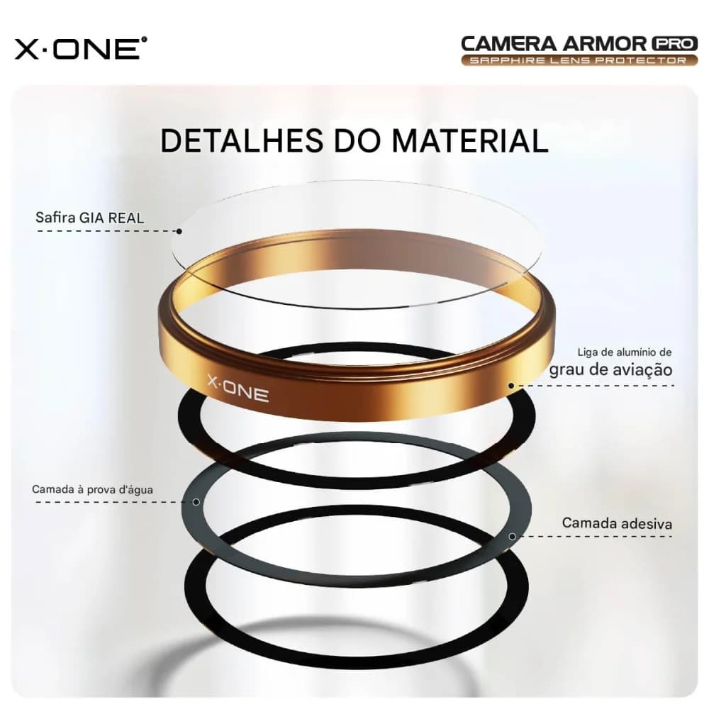 Camera Armor Pro X-ONE Para iPhone 17 Pro / 17 Pro Max - Laranja