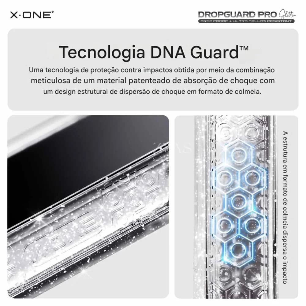 Capa X-ONE Dropguard Pro Glitter Magsafe Para iPhone 17 Pro Max