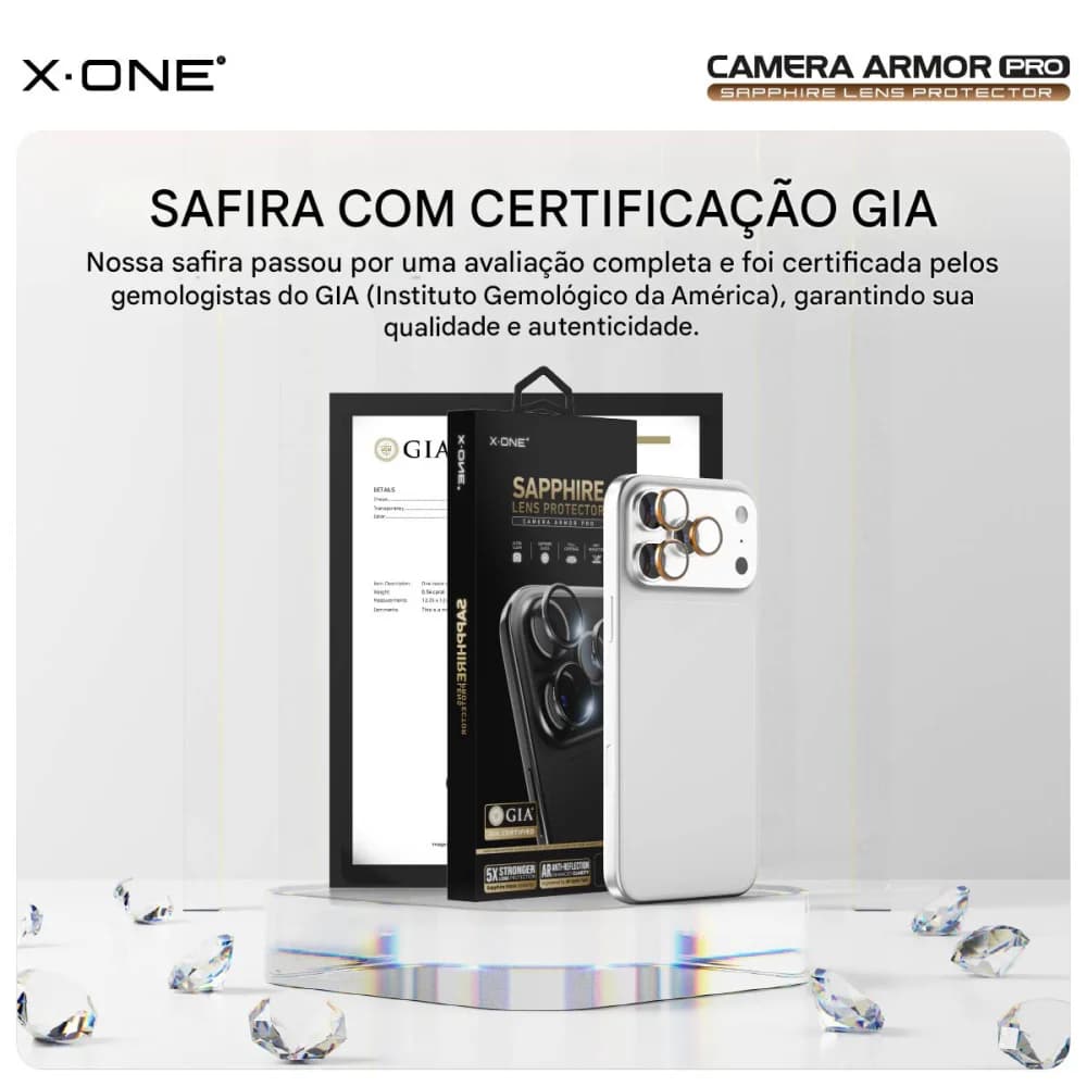 Camera Armor Pro X-ONE Para iPhone 17 Pro / 17 Pro Max - Prata