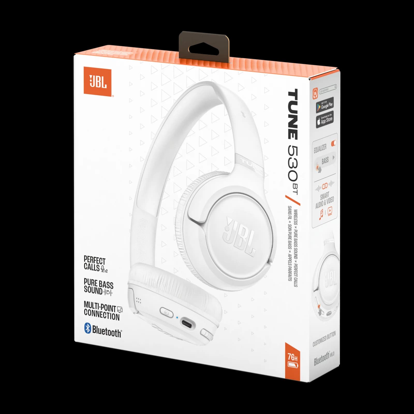 Fone JBL Tune 530BT Bluetooth – Até 76h de Bateria