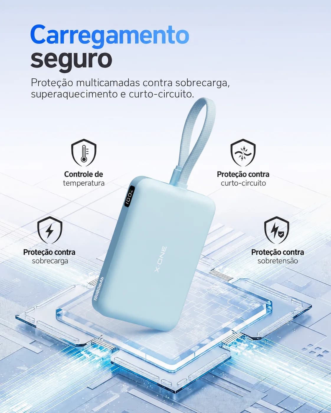 Carregador Portátil X-ONE Orbit MagCharge 10.000 mAh