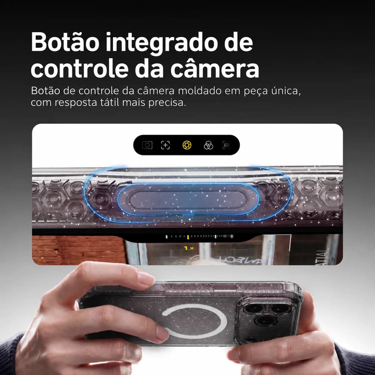 Capa Dropguard Pro Glliter com EnduraClear™ para iPhone 18 Pro Max