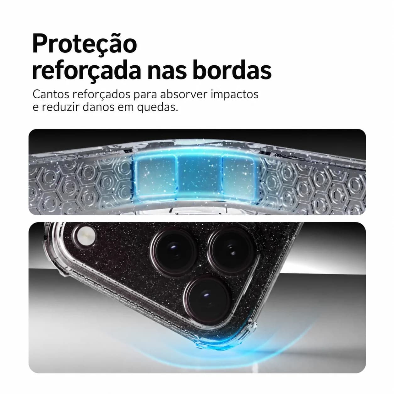 Capa Dropguard Pro Glliter com EnduraClear™ para iPhone 18 Pro Max