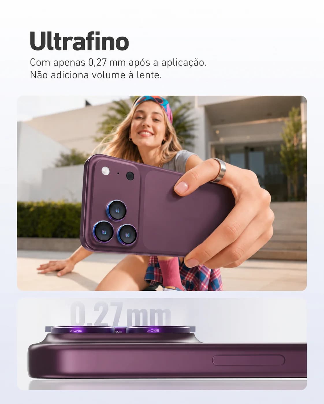 Camera Armor Pro X-ONE em Safira para iPhone 18 Pro / Pro Max