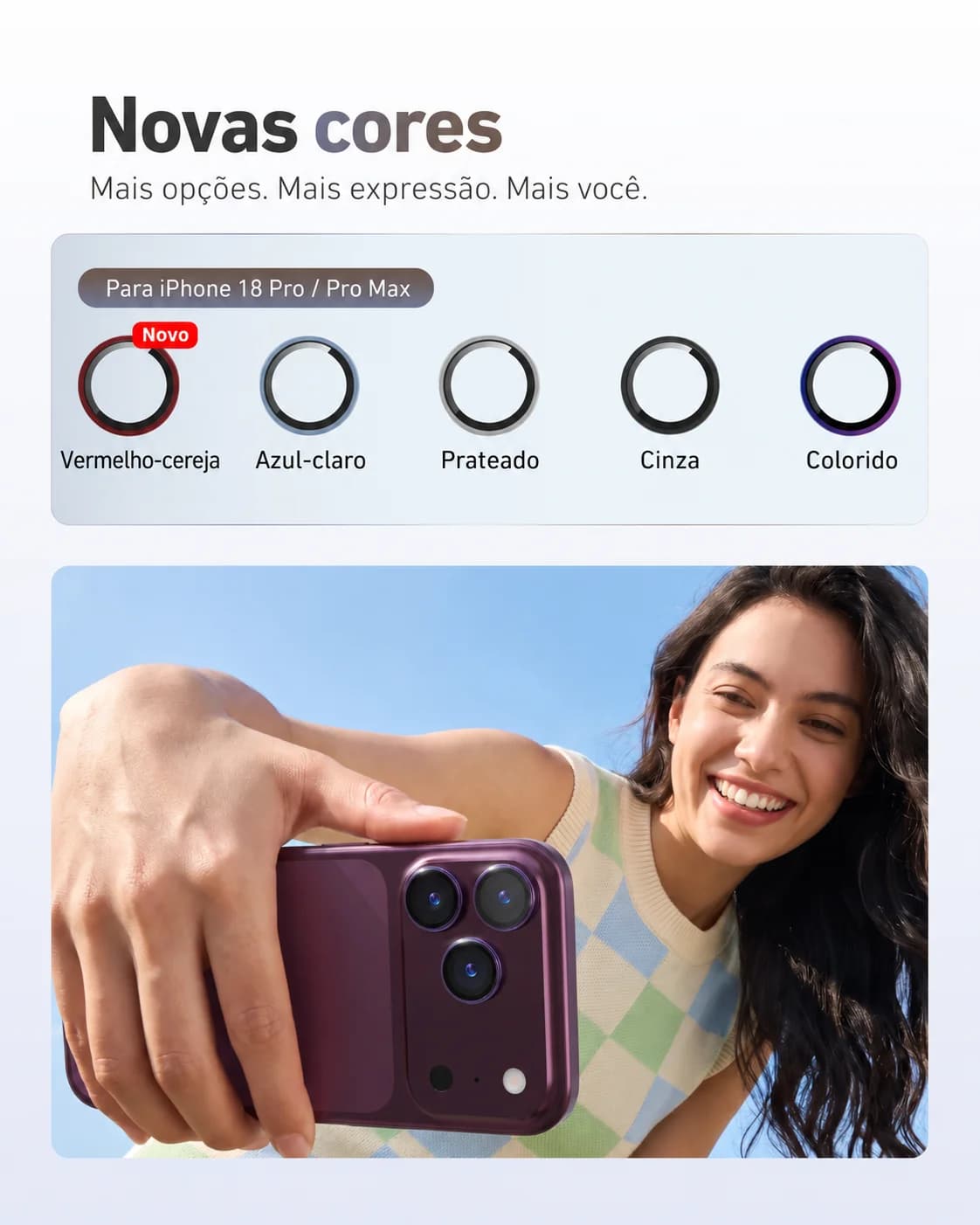 Camera Armor Pro X-ONE em Safira para iPhone 18 Pro / Pro Max