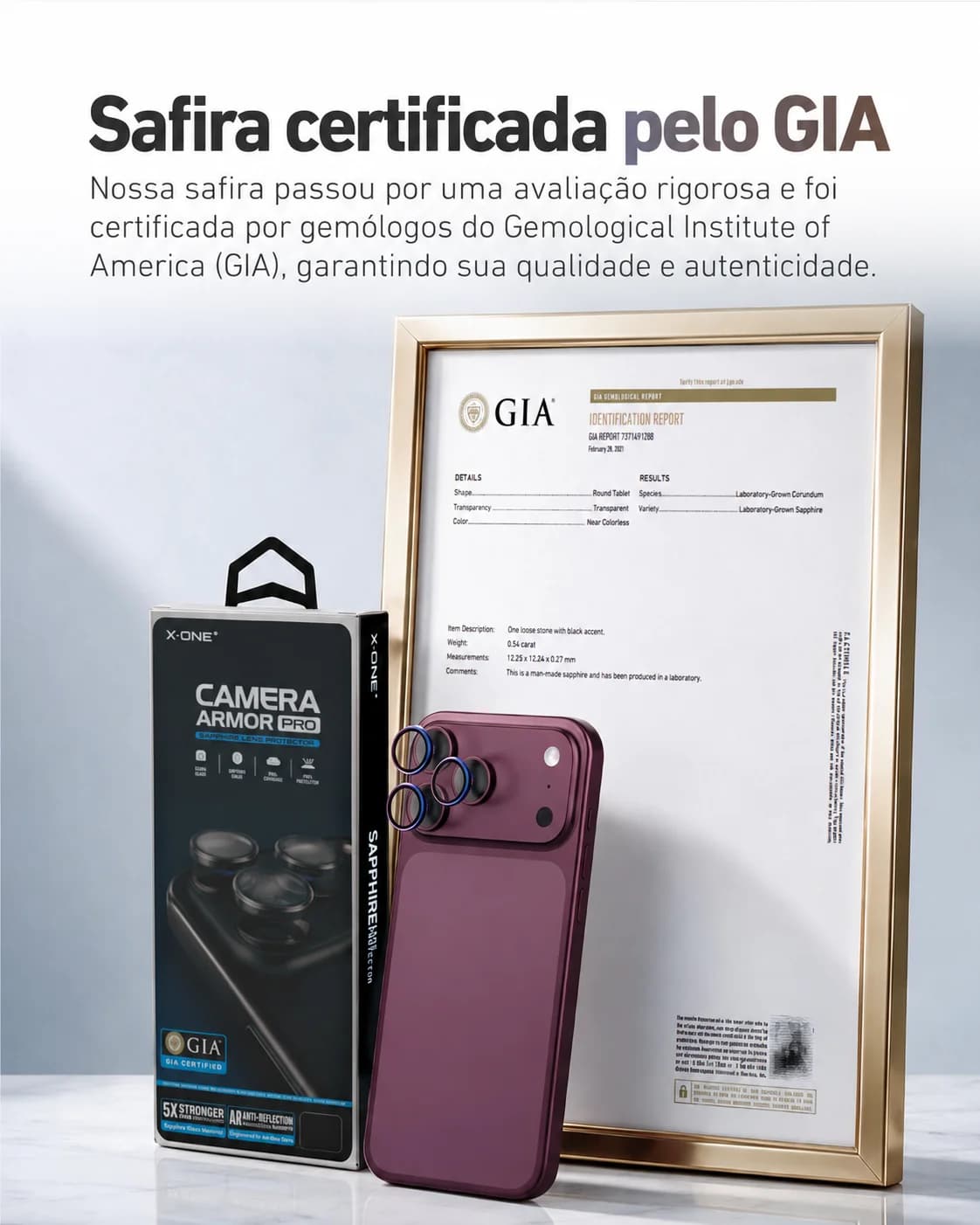 Camera Armor Pro X-ONE em Safira para iPhone 18 Pro / Pro Max