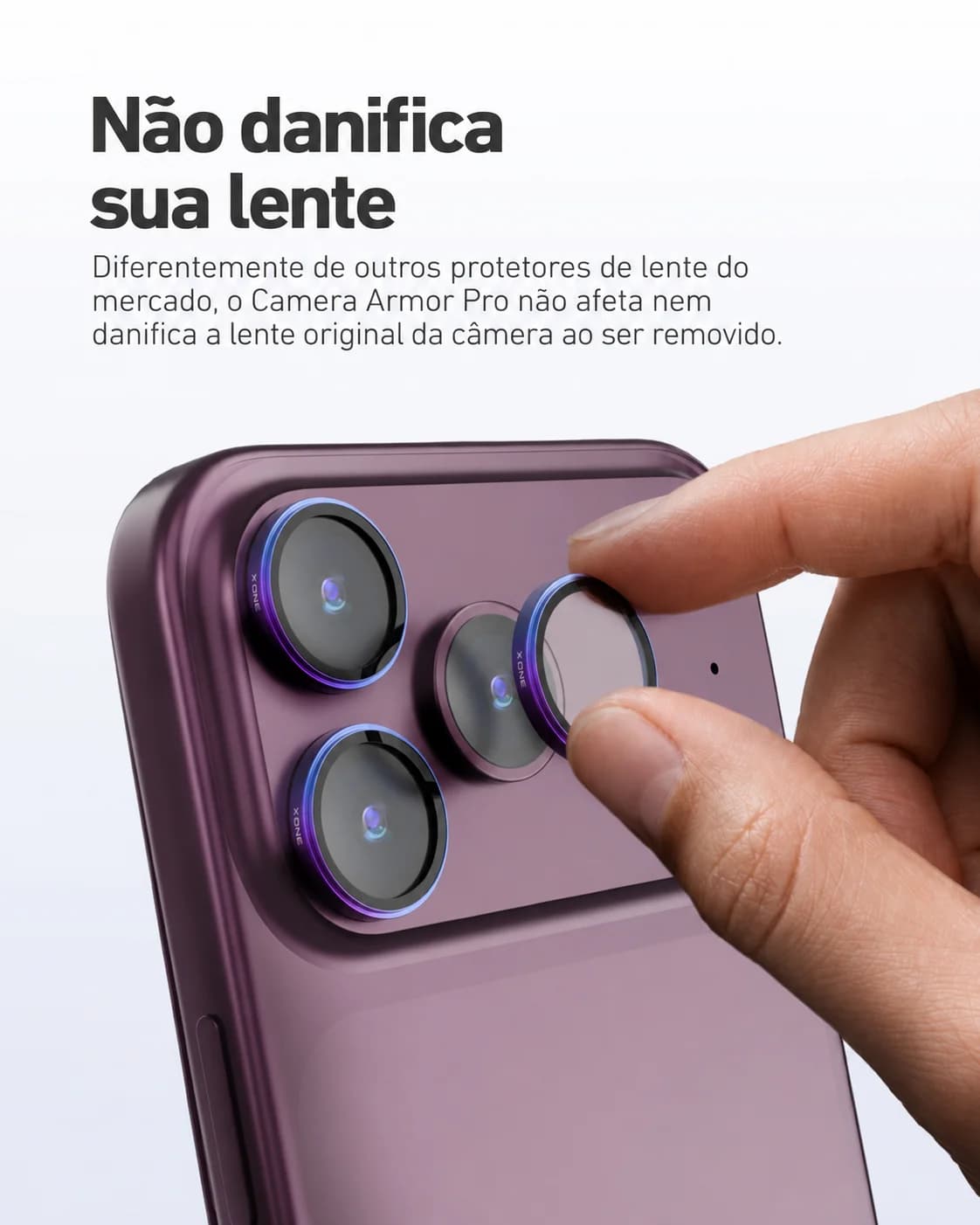 Camera Armor Pro X-ONE em Safira para iPhone 18 Pro / Pro Max