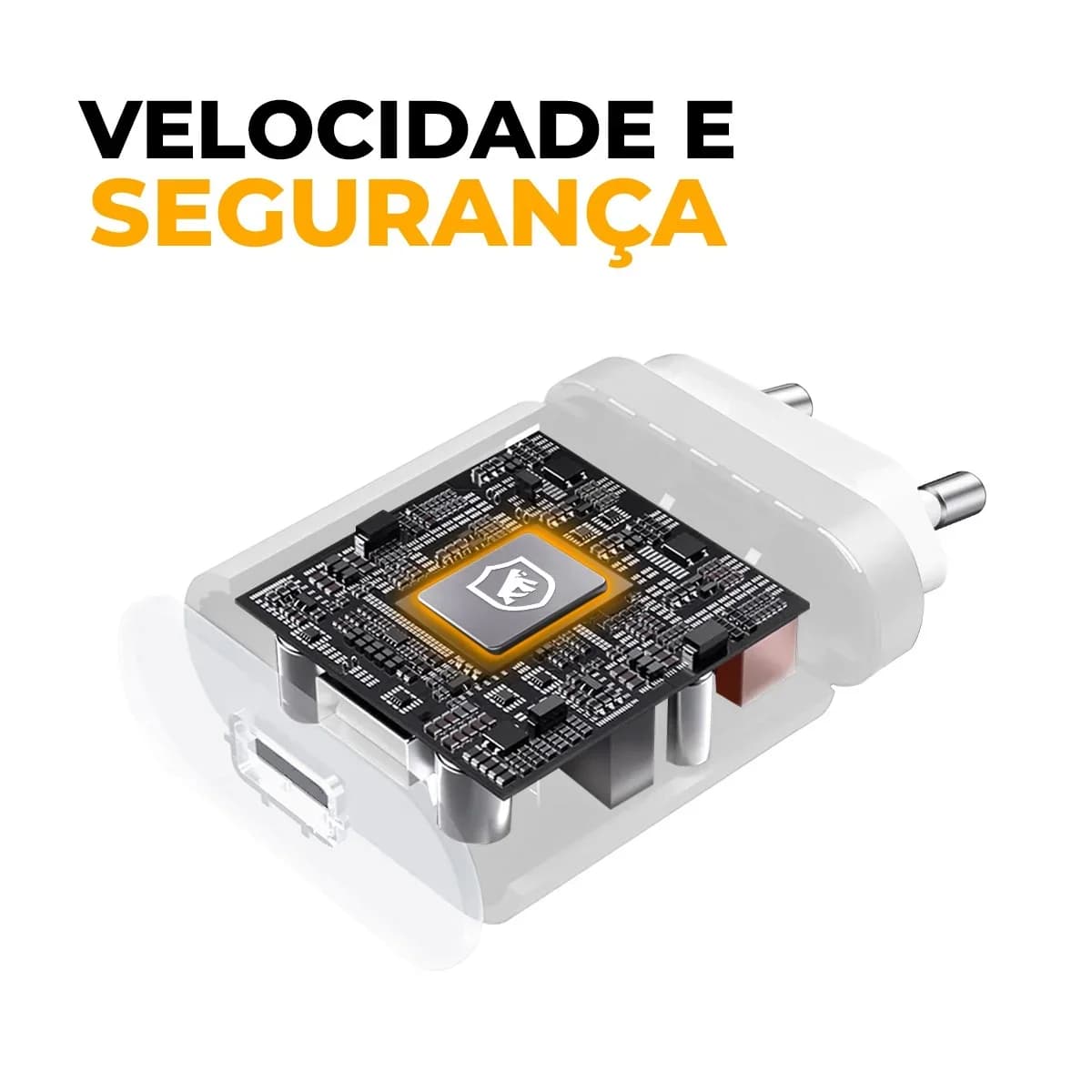 Carregador Turbo Tipo C 25W Gshield – Carga Rápida, Segura e com 5 Anos de Garantia!