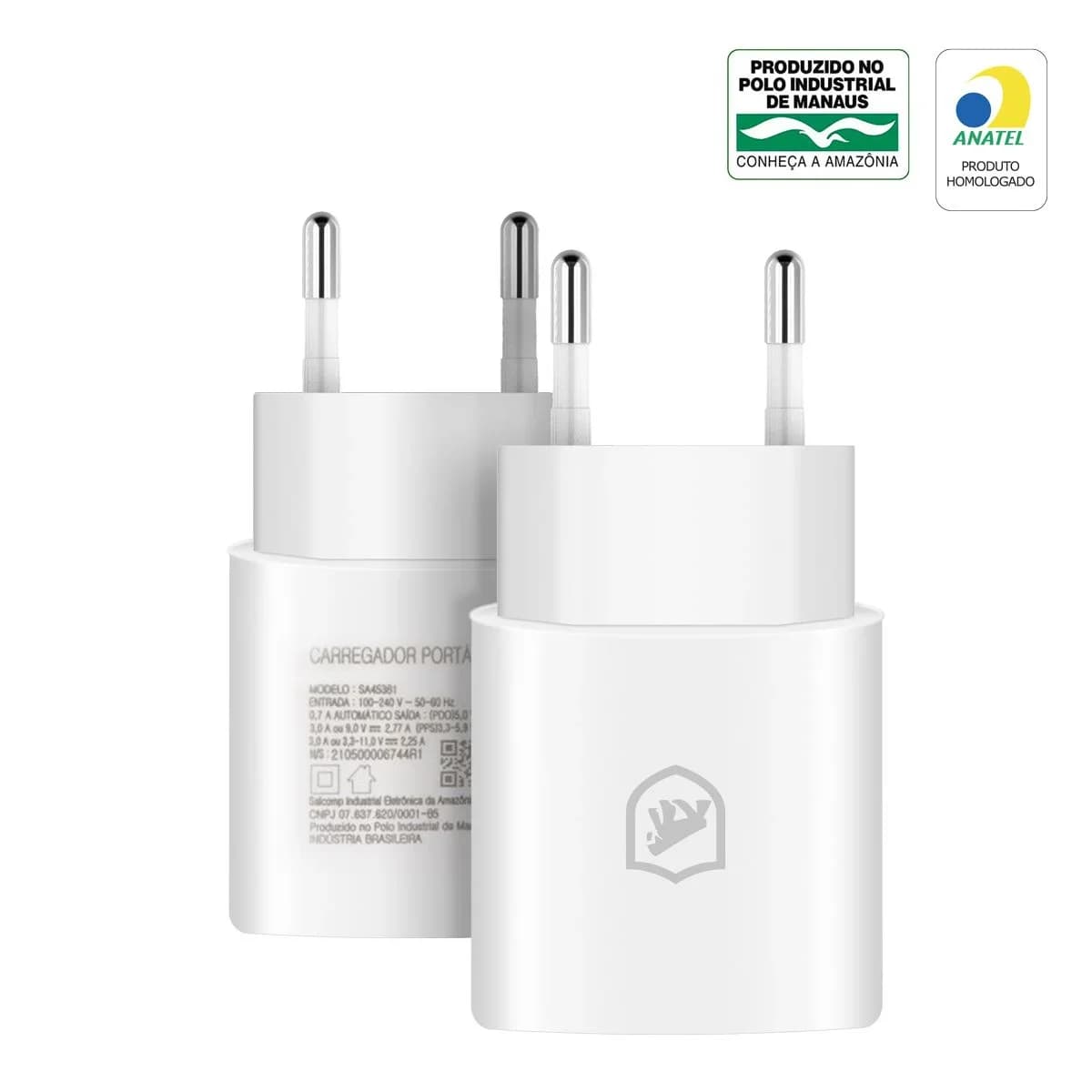 Carregador Turbo Tipo C 25W Gshield – Carga Rápida, Segura e com 5 Anos de Garantia!